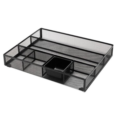 UNIVERSAL OFFICE PRODUCTS UNV 15.25 x 11.87 x 2.5 in. Metal Mesh Drawer OrganizerBlack 20021